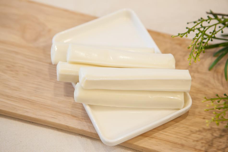 Cheese slices on the table