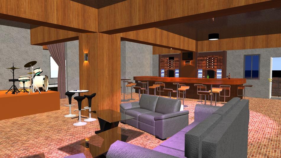 upholstered furniture in a cafe