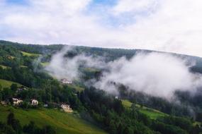 Clouds Fog Building