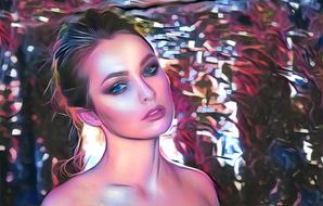 the girl's beautiful makeup look