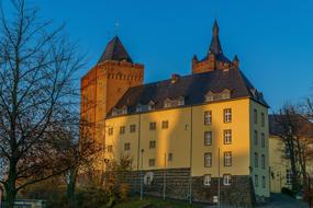 Kleve Swan Castle Abendstimmung