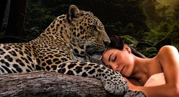Nature Leopard Woman