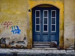 weathered Architecture House Door