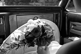 flowers bouquet bouquet car view