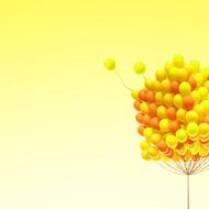 yellow balloons are a lot of beautiful