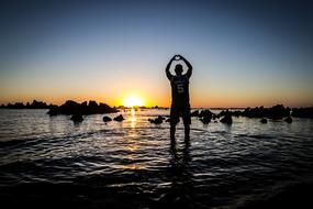 Sun silhouette horizon