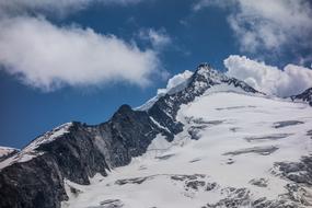 snowy season with clouds