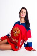 the girl model looks beautiful