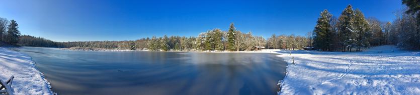 Lake Winter Snow