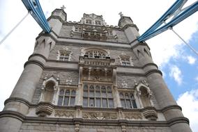 baroque facade of tower bridge, detail, uk, england, london