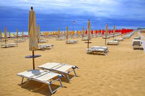 Beach Parasol Sun Loungers