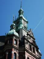 old church with towers against the blue sky