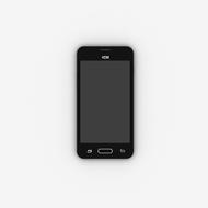 black smartphone on white