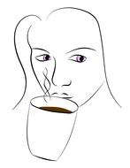 coffee coffe cafe espresso image of a girl with a mug of coffee