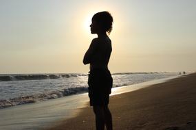 Beach Sea Sunset Body Of