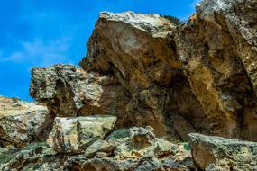 the stones are large on a blue background