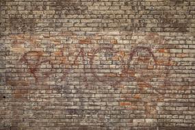 brick old graffiti wall