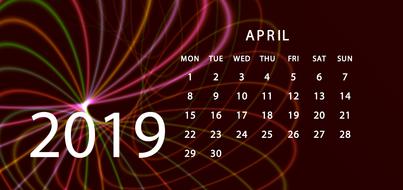 agenda calendar 2019 schedule plan