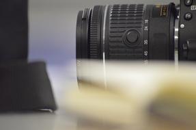 lens as technology in a blurred background