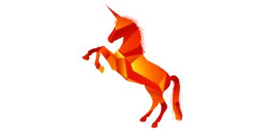 unicorn orange pink horse flower
