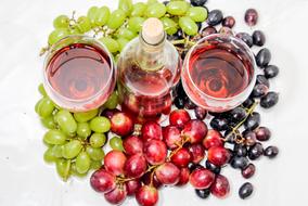grape glass with a drink