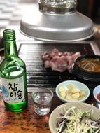green bottle of vegetables