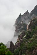 mountains waterfall wild