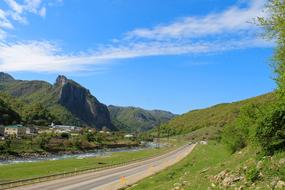 Nature Mountains Road In