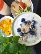 Healthy yogurt with berries
