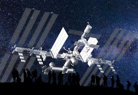 spaceship travel panorama
