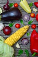 colorful composition of vegetables