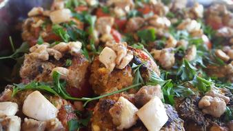 Pork meat with vegetables