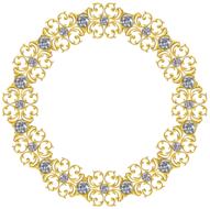 gold frame round border decoration