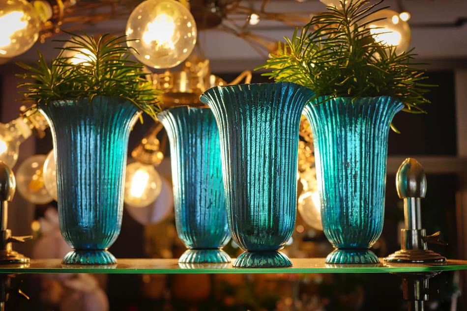 Vase Blue Crystal