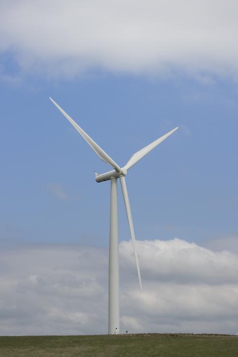 windmill in the clouds sky