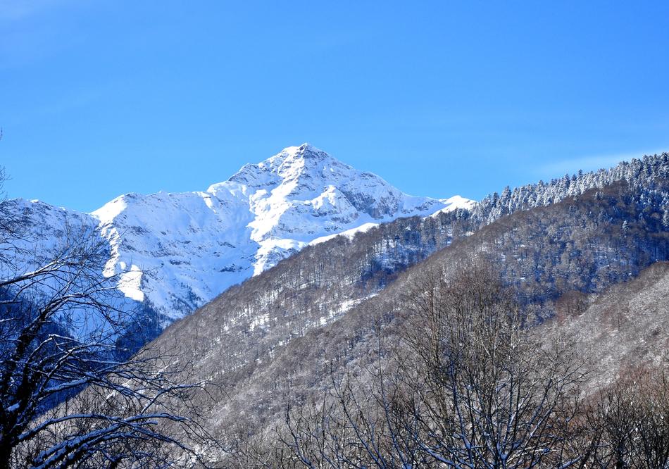 high mountain landscape on a hill