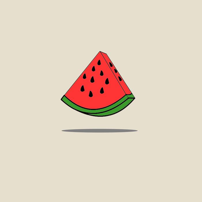 cute drawing of a slice of watermelon