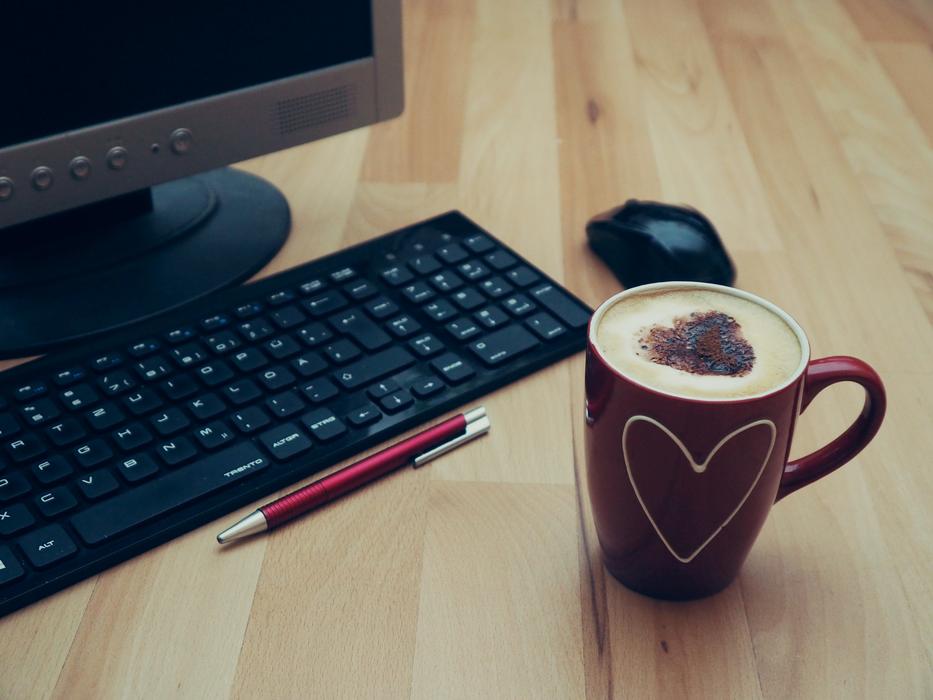 cute mug with a heart