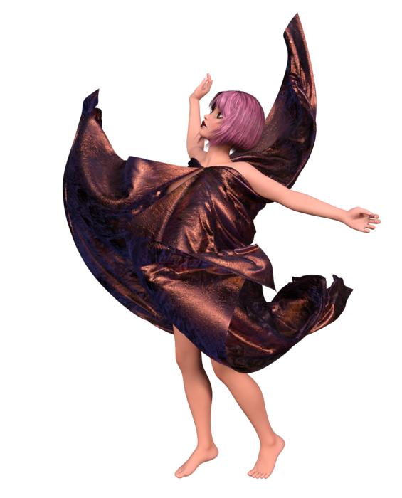 a cute little fairy in a dress