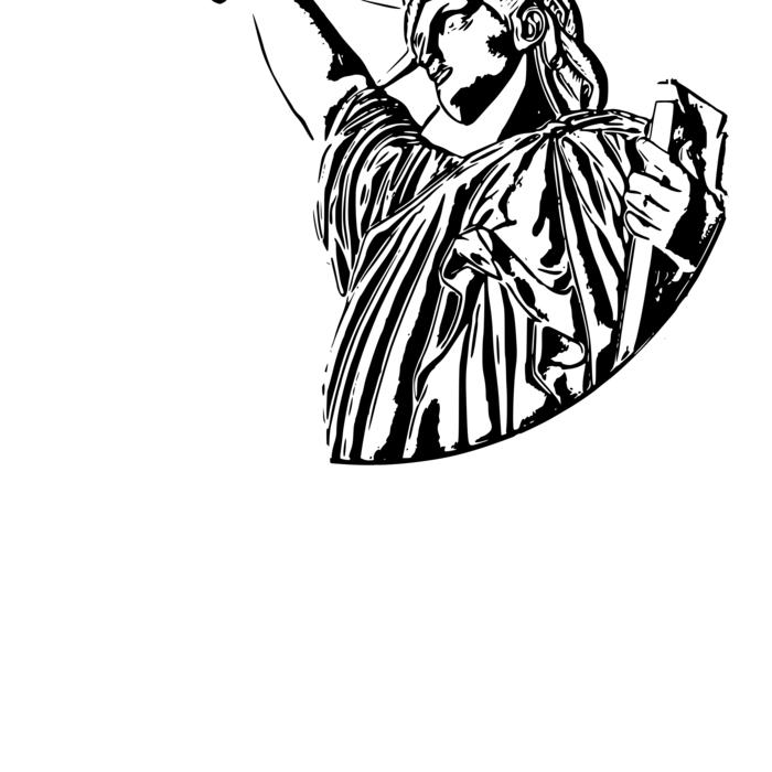 statue of liberty sketch black view