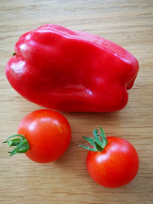 Delicious tomatoes and peppers