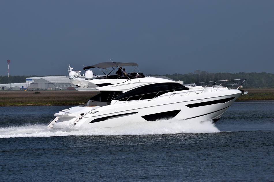 Luxury Yacht Boat Cruising in sea
