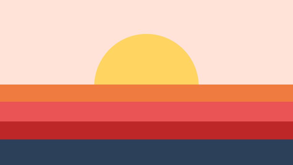 sunset backdrop red sky landscape