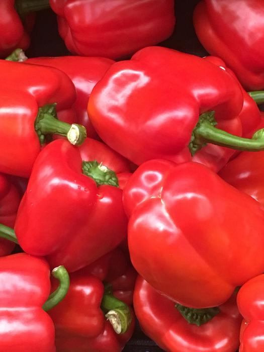 Fresh peppers are deliciously juicy