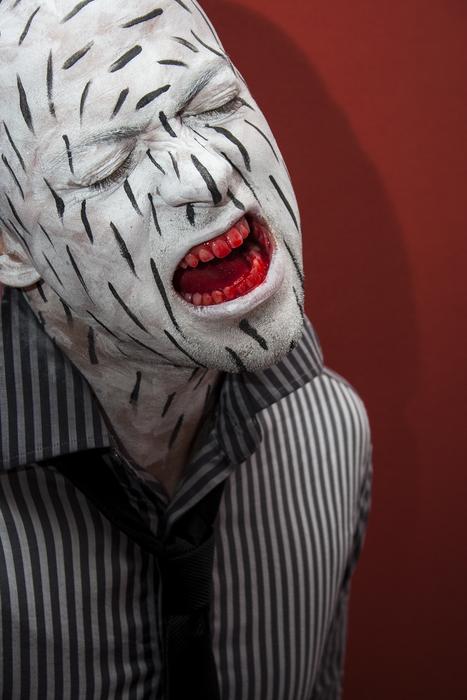 man screaming makeup