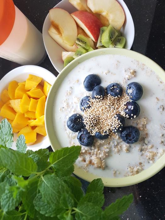 Healthy yogurt with berries