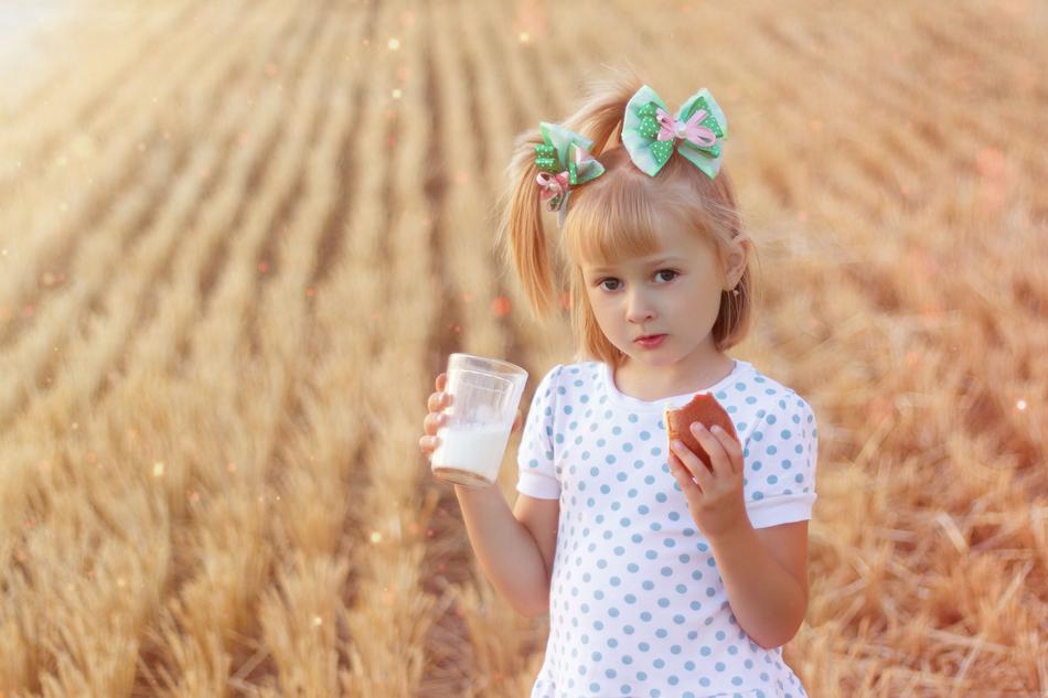 Girl Field Milk