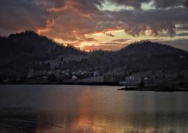 Panoramic Water Sunset