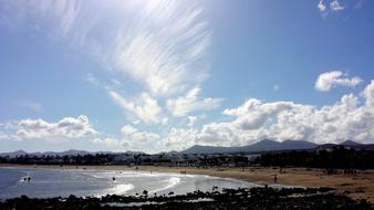 Lanzarote Sea at the Sunset