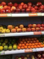 fresh fruit in the store window